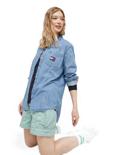 Košeľa Tommy Hilfiger Denim Shirt Modrá | DW0DW16166