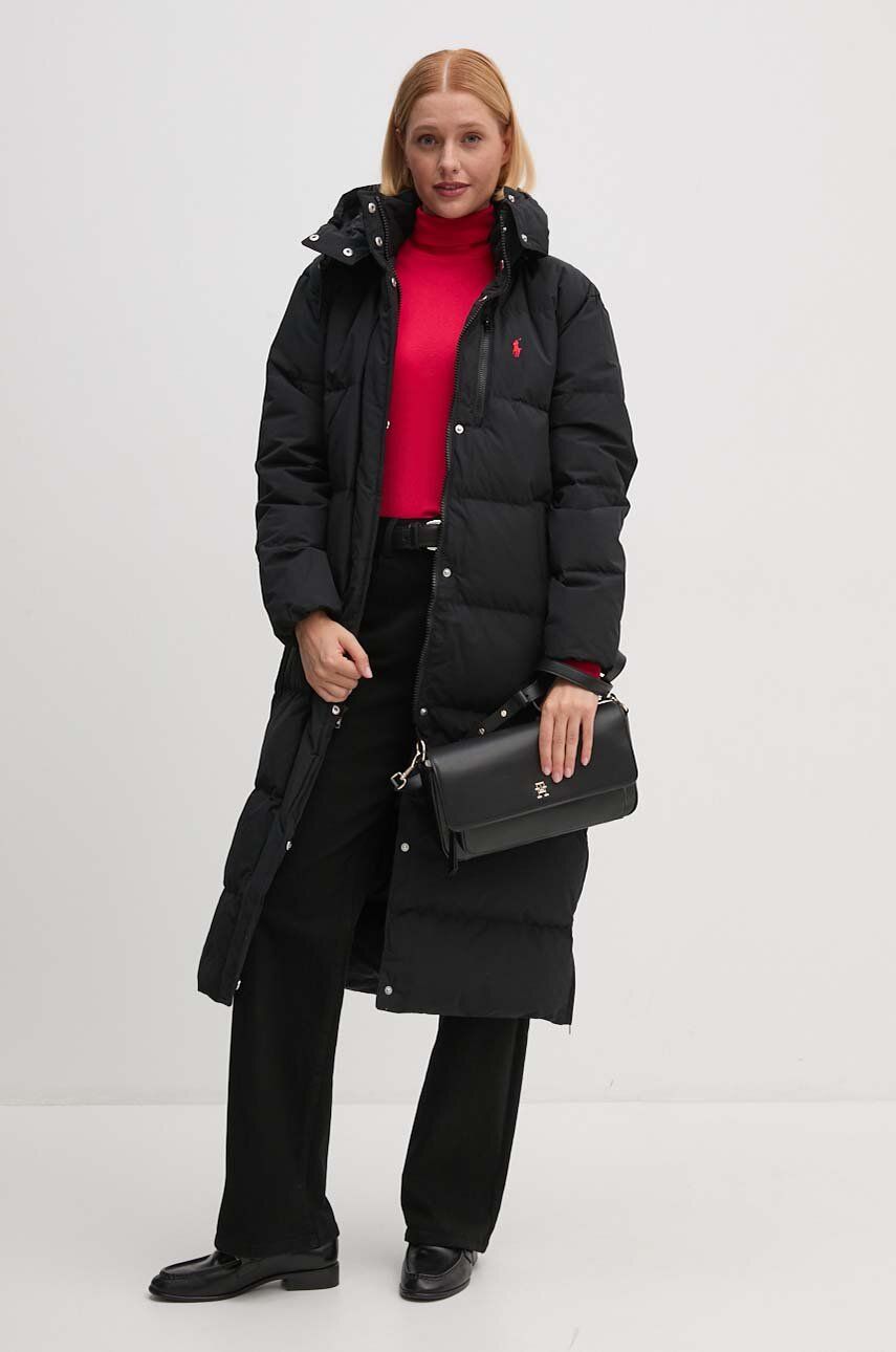 Prešívaná bunda Polo by Ralph Lauren Long Puffer Jacket Čierna | 211941005, 1