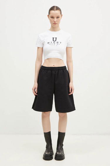 Crop Top VETEMENTS Cropped Fitted 'U Might Know Me' T-Shirt Biela | WA66TR750W, 4