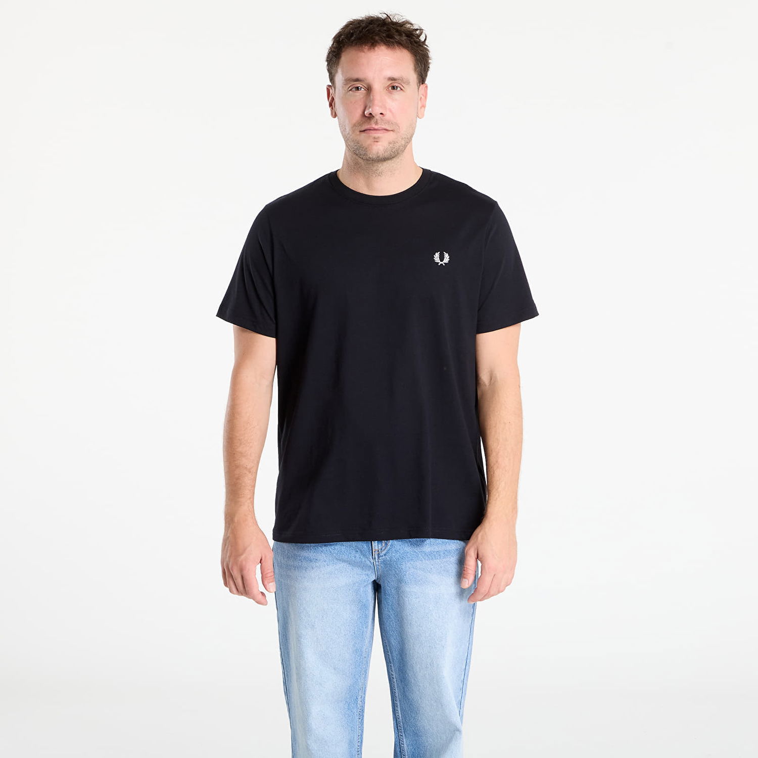 Tričko Fred Perry Fred Perry Crew Neck T-Shirt Čierna | M1600V 102, 0