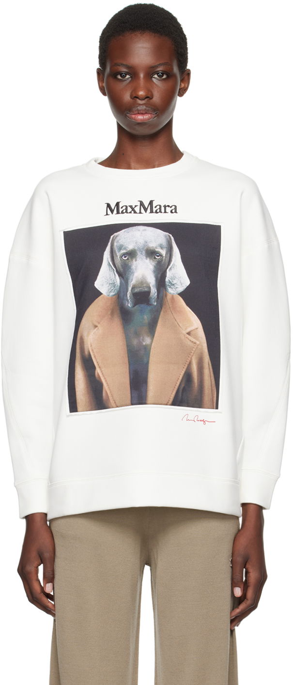 Mikina Max Mara Max Mara Dog Print Sweatshirt Biela | 2421926011600, 0