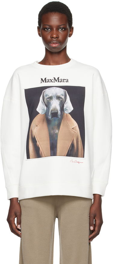 Mikina Max Mara Max Mara Dog Print Sweatshirt Biela | 2421926011600, 0