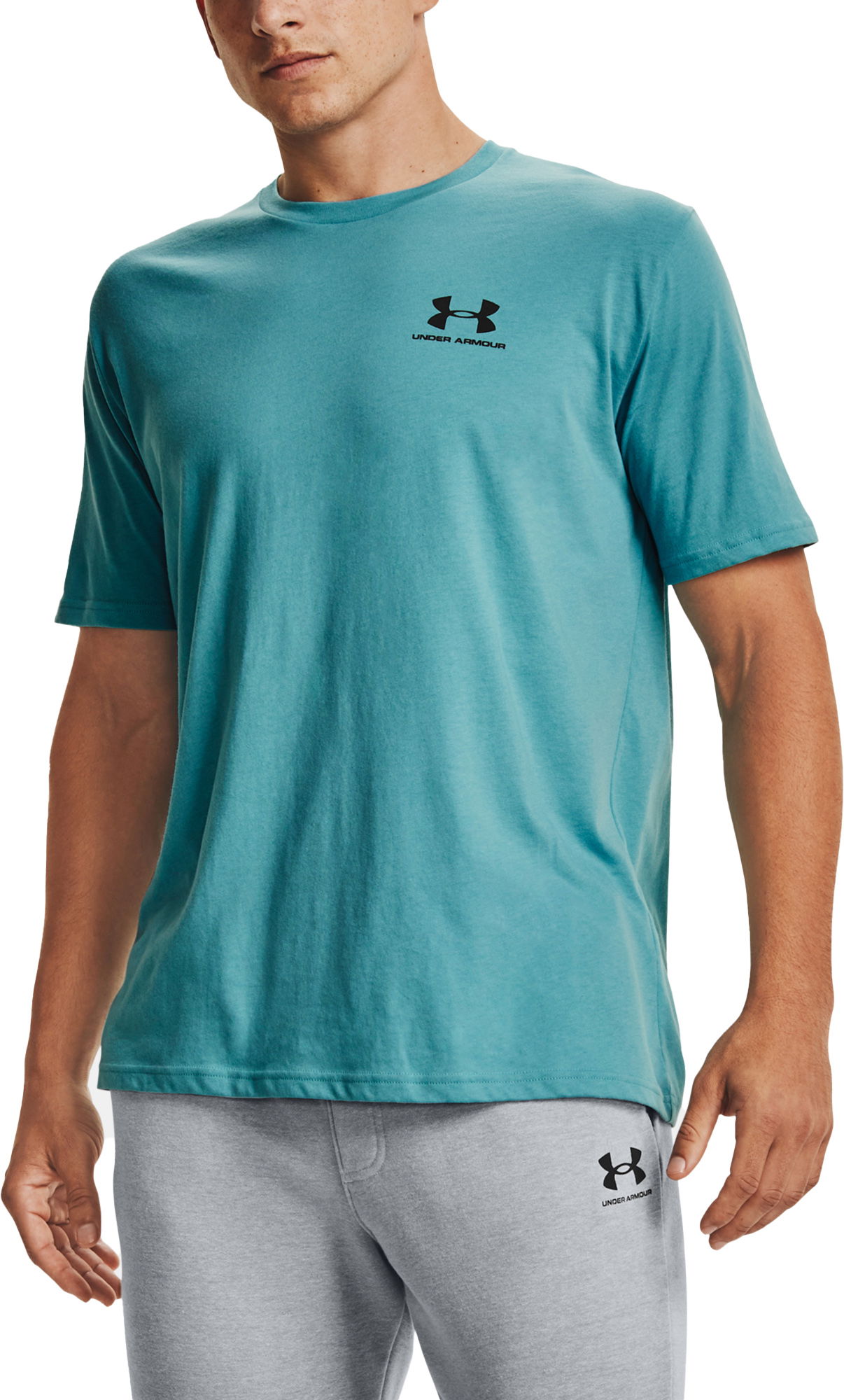 Tričko Under Armour Sportstyle Left Chest Tee Tyrkysová | 1326799-476, 0