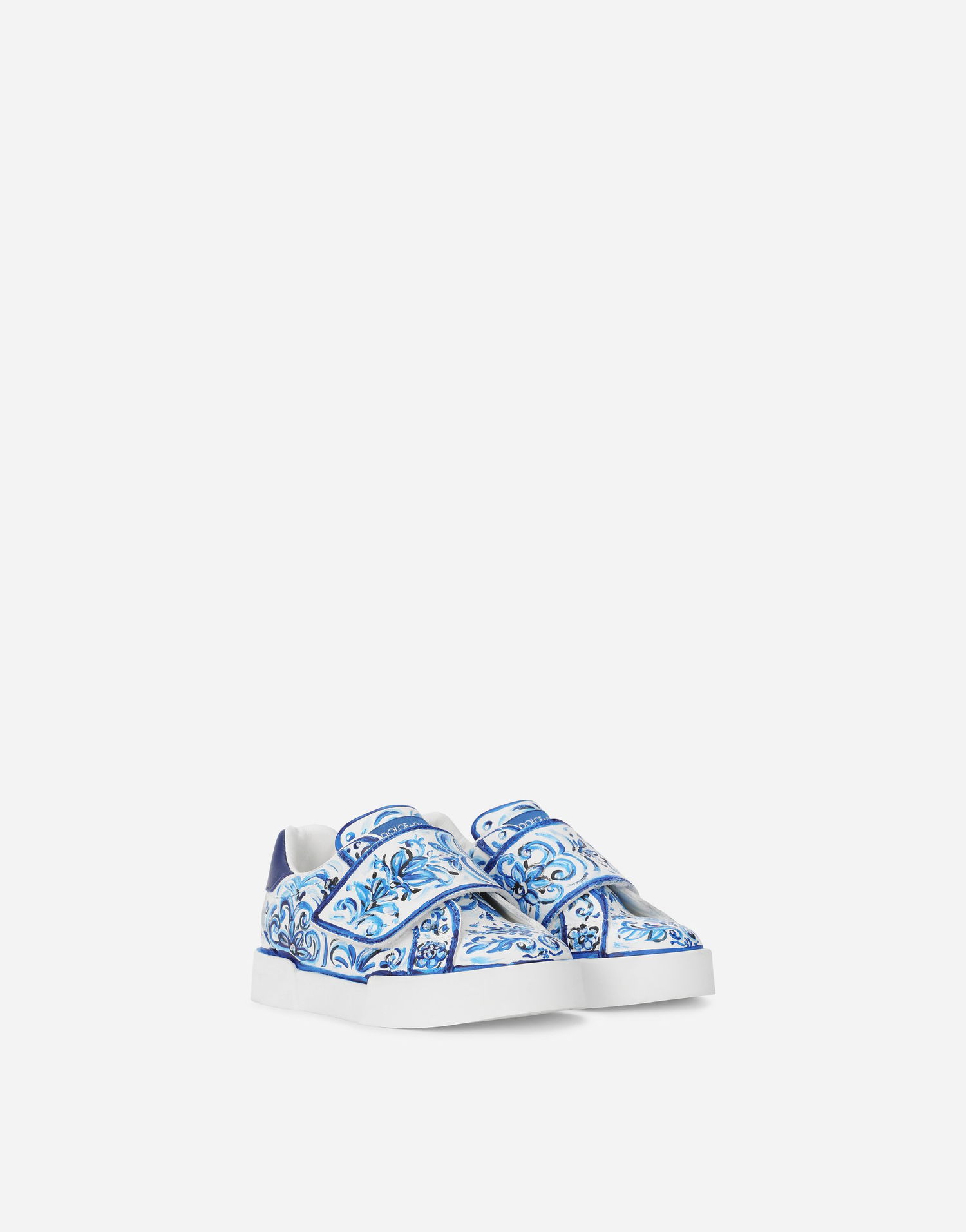 Tenisky a topánky Dolce & Gabbana Majolica-print Portofino Light First Steps Biela | DN0143AD466HA3OB, 1