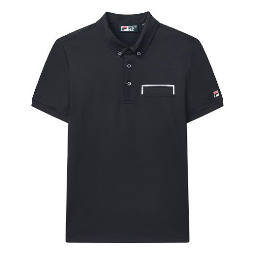 Polo tričko FILA Breathable Short Sleeve Polo Shirt Čierna | F11M028128G-NV