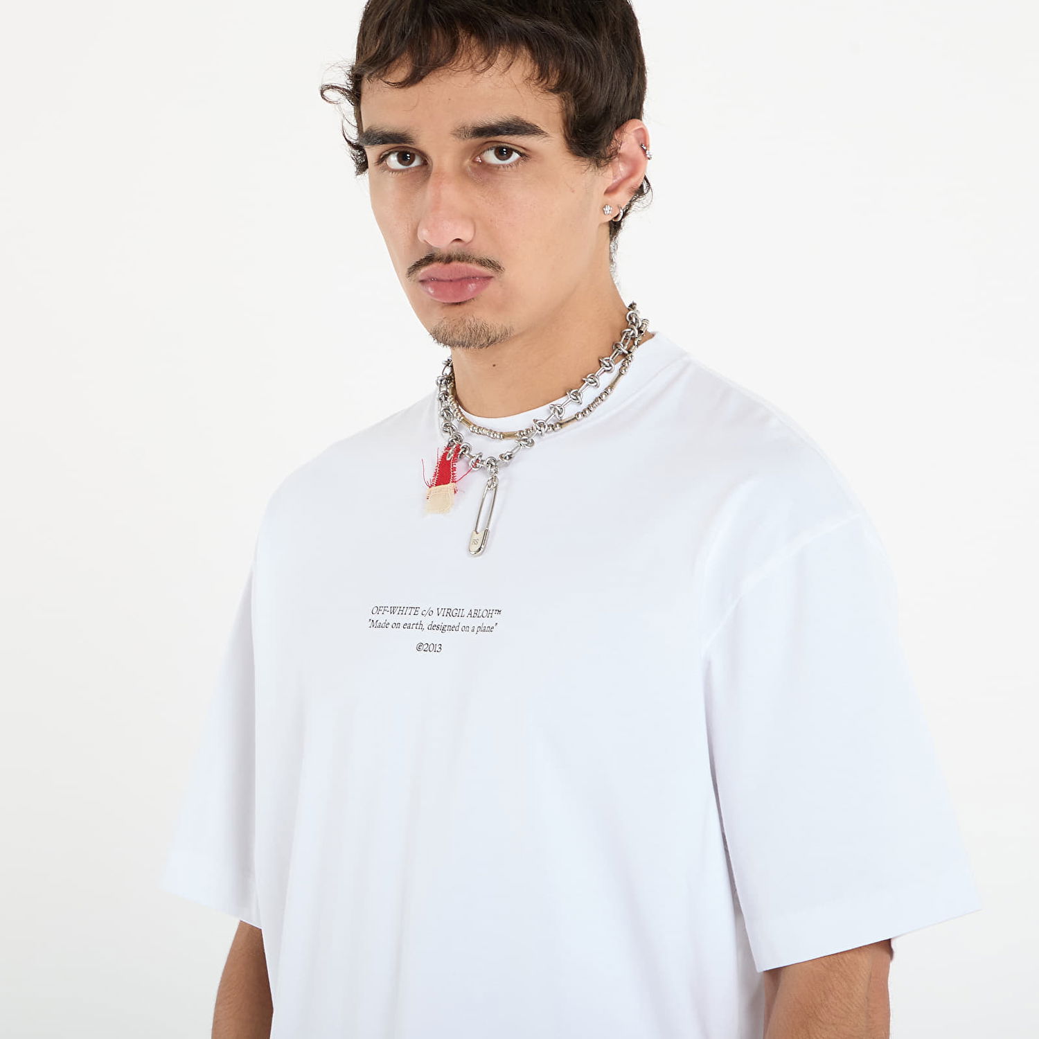 Tričko Off-White Off-White Statement Skate Short Sleeve T-Shirt Biela | OMAA120F25JER0110110, 1