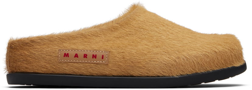 Tenisky a topánky Marni Calf-Hair Fussbett Slip-on Loafers Hnedá | 82323