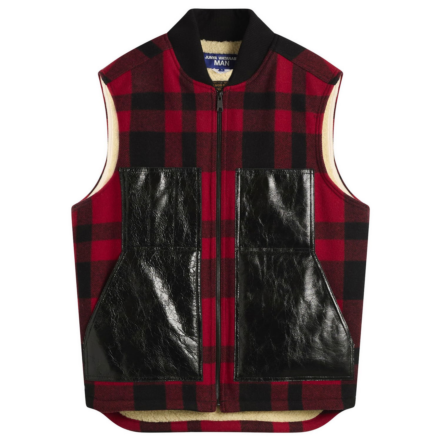 Vesta Junya Watanabe Junya Watanabe MAN x Filson Plaid Wool Vest with Patent Pockets and Sherpa Lining Rôznofarebný | WP-V001-051-1, 0