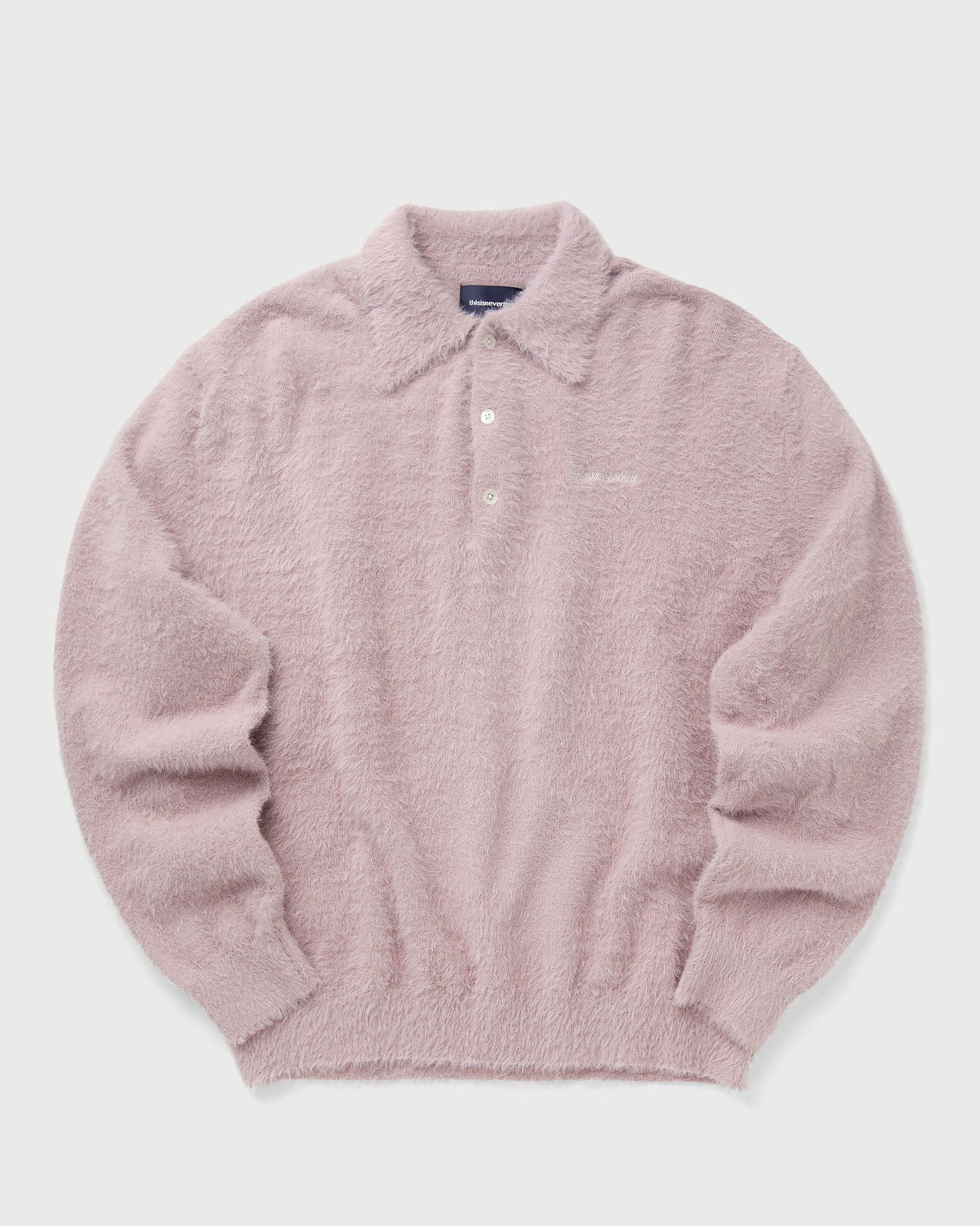 Polo tričko thisisneverthat Shaggy Knit Polo Ružová | TN243KKNPK08PNK, 0
