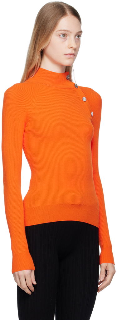 Sveter Moschino Moschino Jeans Rib Knit Turtleneck Top Oranžová | 912 8711, 1