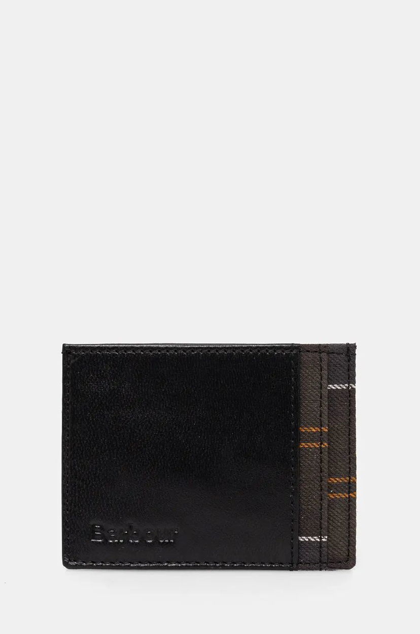 Peňaženka Barbour Leather Card Holder Čierna | MGS0073