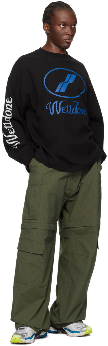 Mikina We11done Long Sleeve Print T-Shirt Čierna | WD-TP4-20-712-U-BK, 3