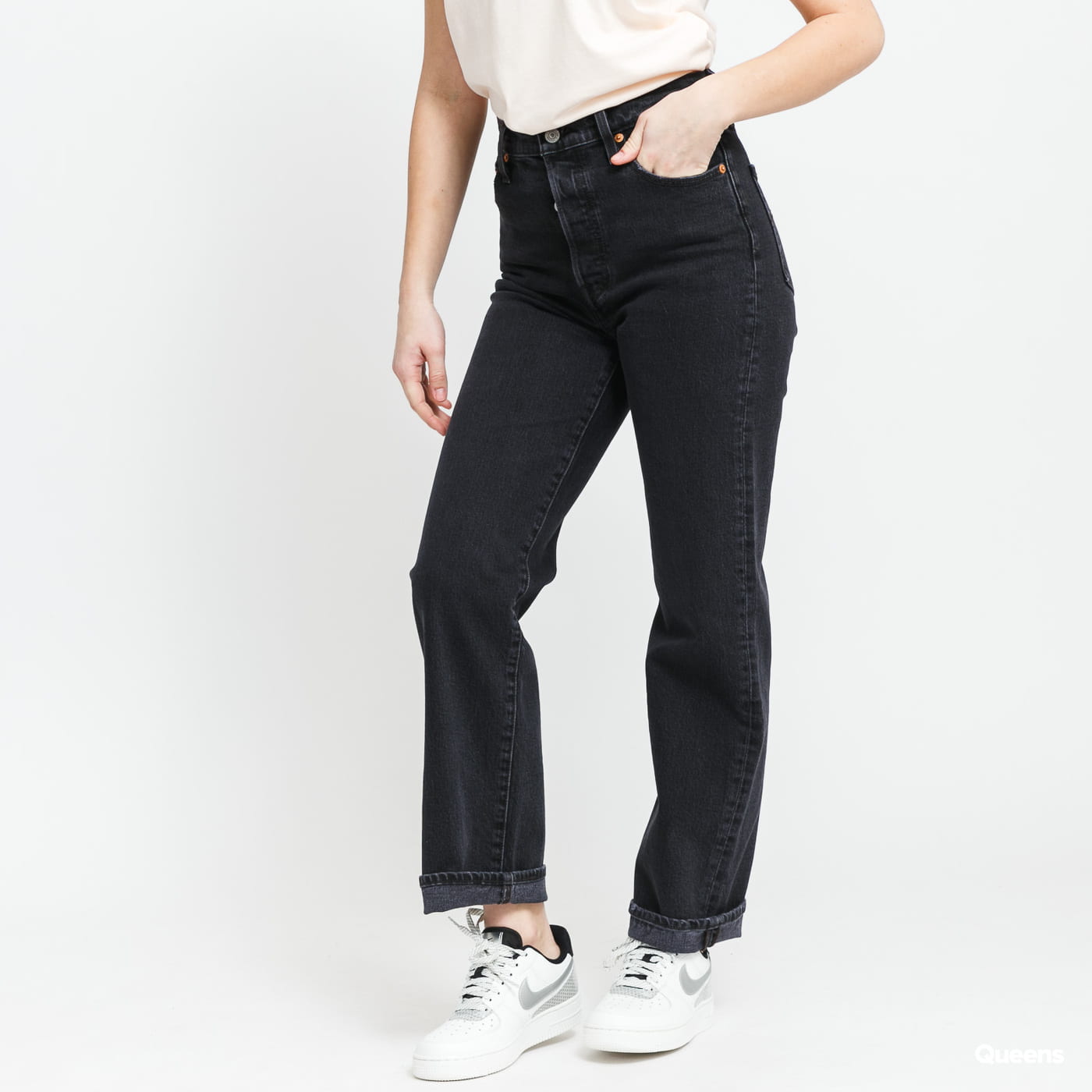 Džínsy Levi's Ribcage Straight ankle Čierna | 72693-0037, 0
