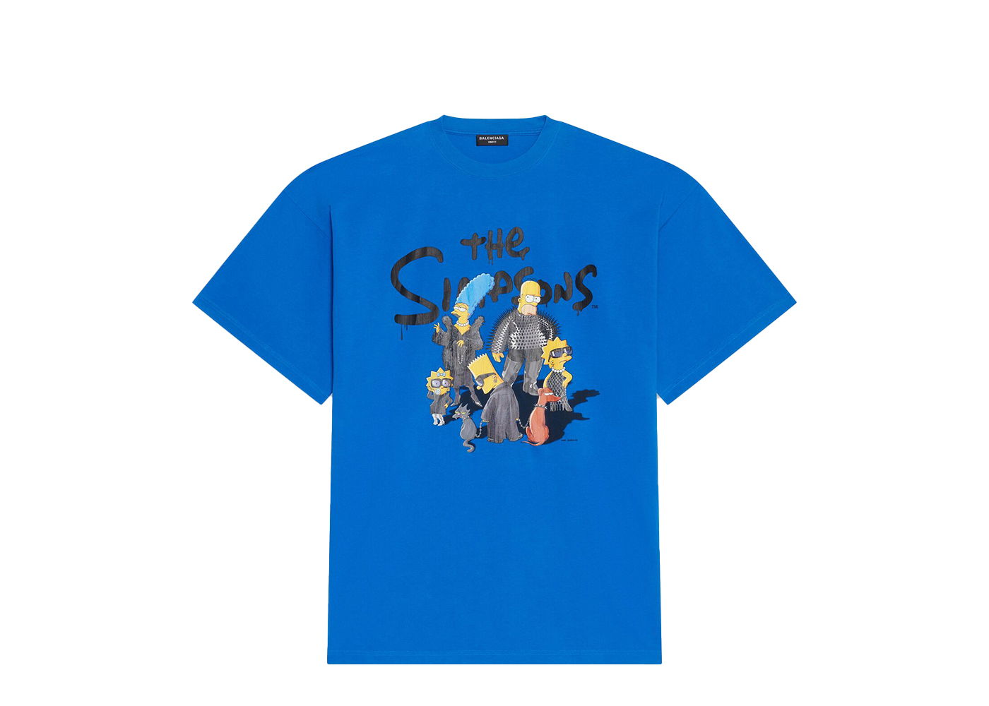 Tričko Balenciaga The Simpsons x Oversized T-Shirt Modrá | 676589TLVG74210, 0