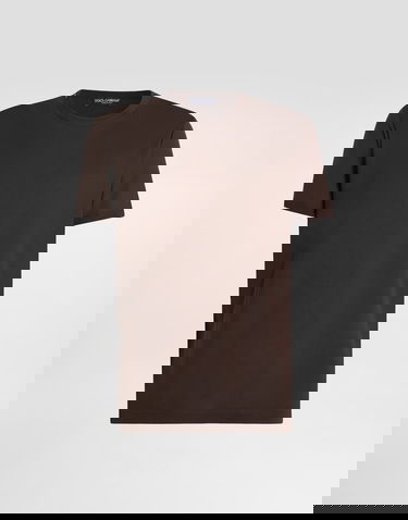 Tričko Dolce & Gabbana Dolce & Gabbana Cotton T-Shirt Hnedá | G8JX7TFU7EQM1213, 0
