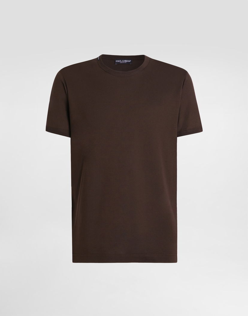 Tričko Dolce & Gabbana Dolce & Gabbana Cotton T-Shirt Hnedá | G8JX7TFU7EQM1213