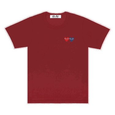 Tričko Comme des Garçons PLAY Double Hearts T-Shirt Vínová | AZ T225 051 4, 0