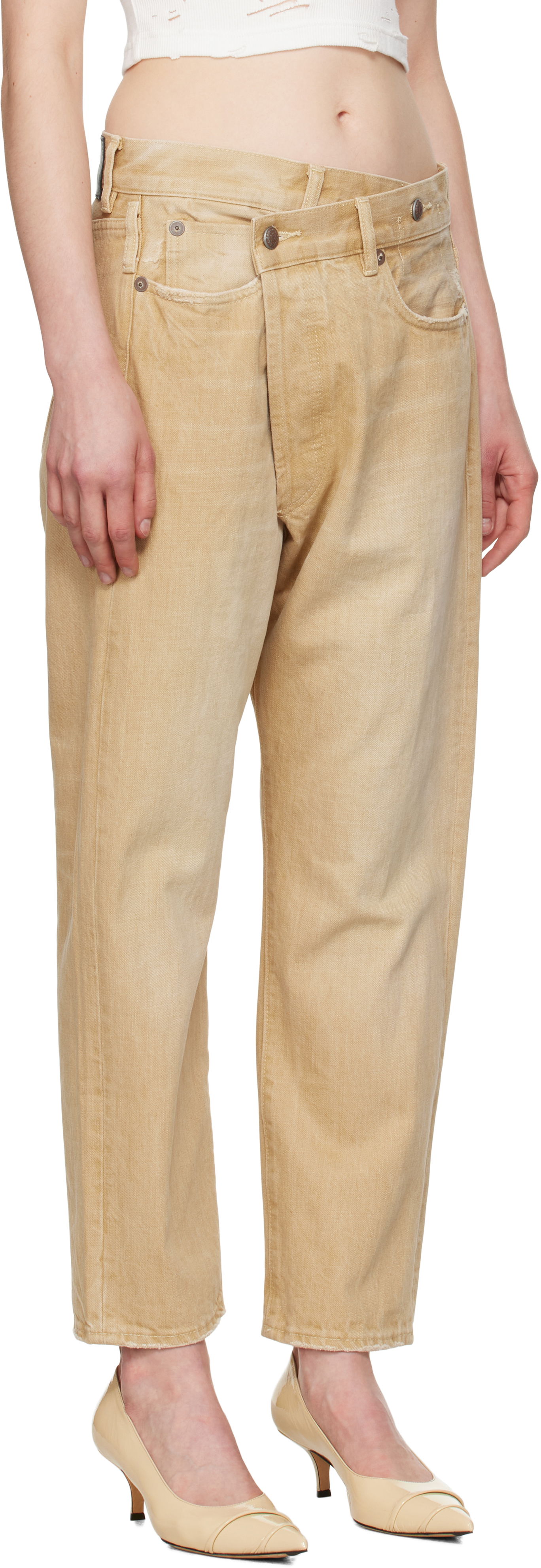 Džínsy R13 R13 Crossover Jeans Béžová | R13W2048-D235A, 1