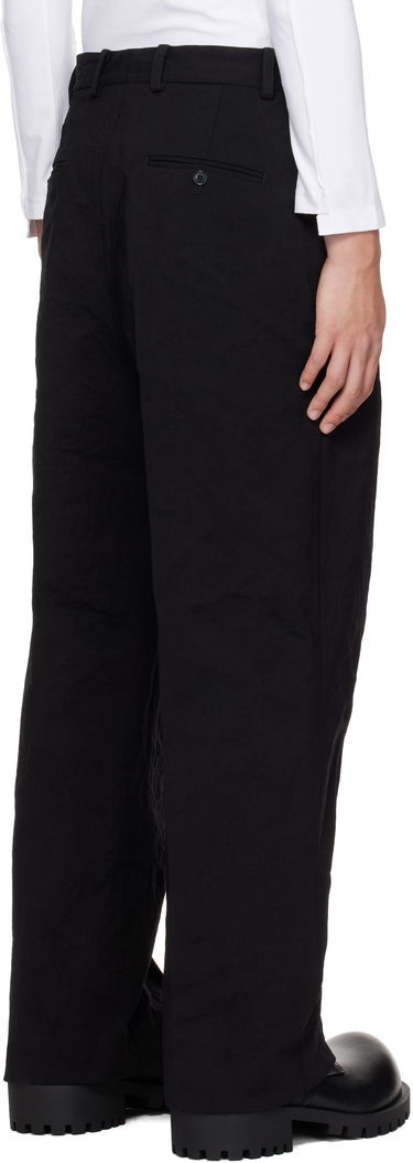 Nohavice VETEMENTS Vetements Metalized Wrinkled Tailored Trousers Čierna | UA66PA110B, 2