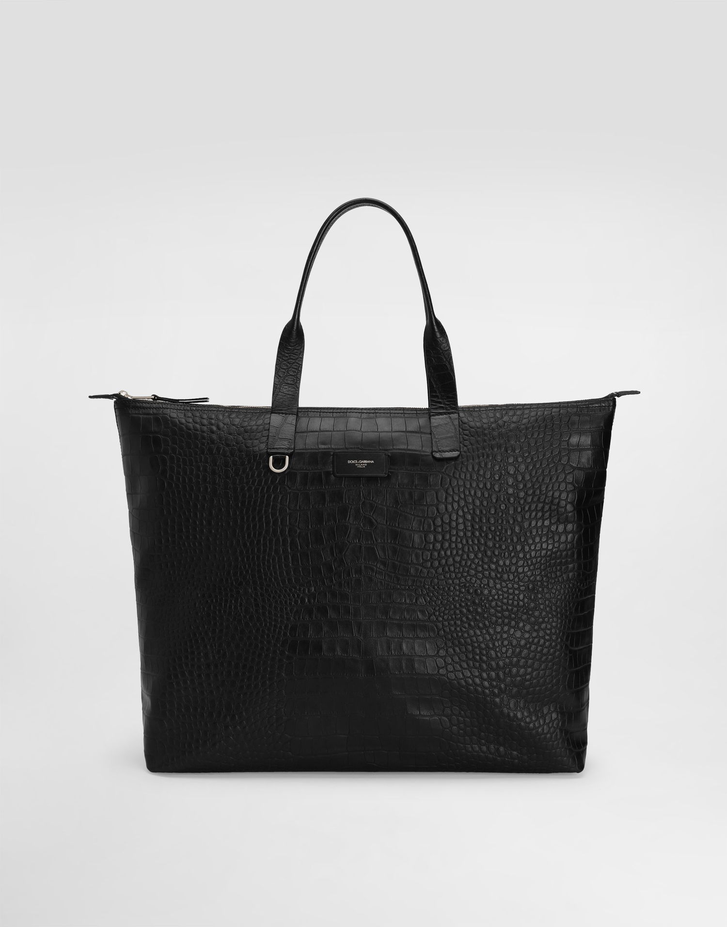 Tote bag Dolce & Gabbana Dolce & Gabbana Large Crocodile-Print Calfskin Shopper Čierna | BM2374AS42280999, 0