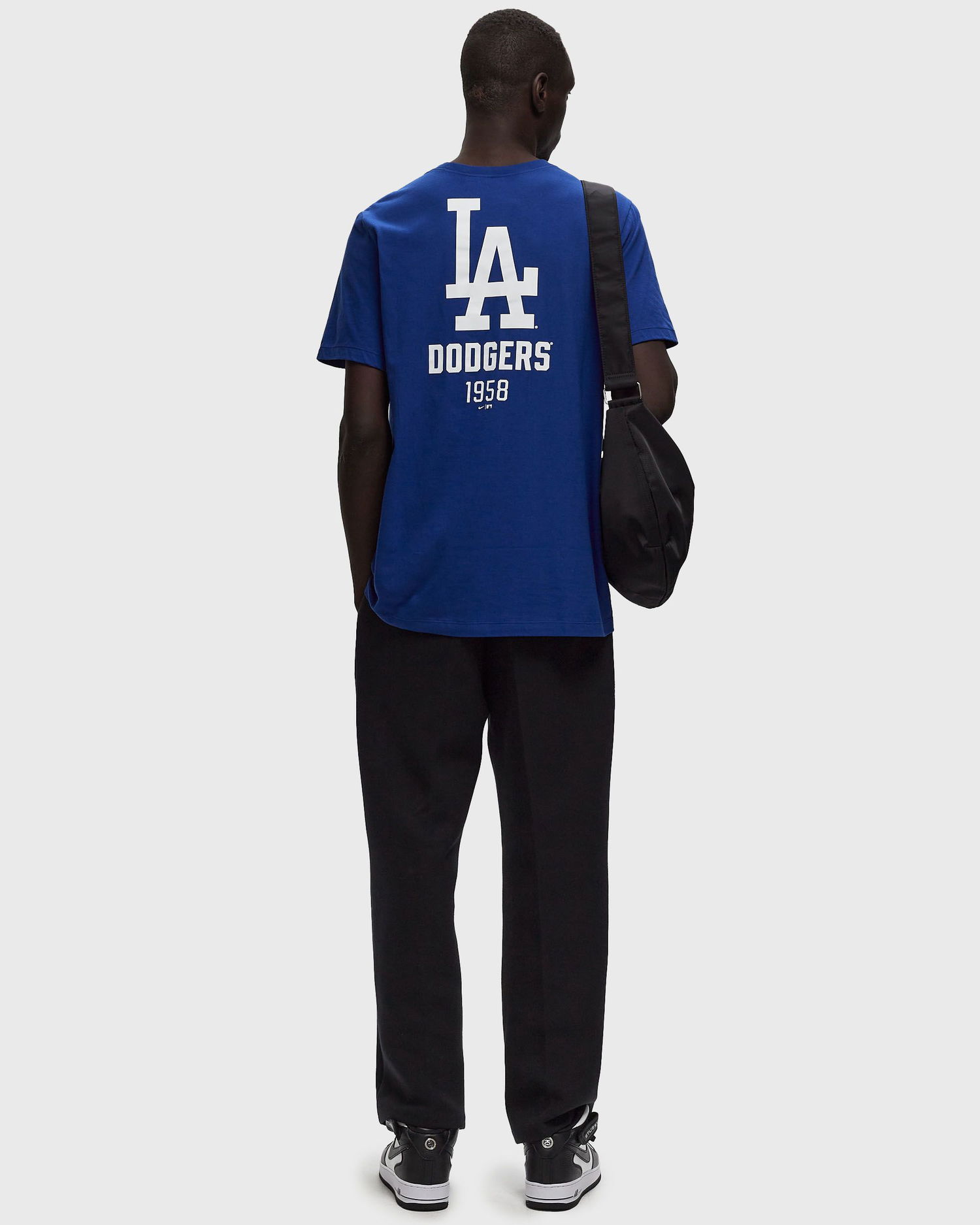 Tričko Nike MLB Los Angeles Dodgers Large Logo Back Stack Cotton Tee Modrá | N199-4EW-LD-LVQ, 1