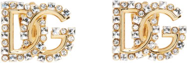Náušnice Dolce & Gabbana Dolce&Gabbana 'DG' Crystal Logo Clip-On Earrings Metalická | WER2L4 W1111, 0