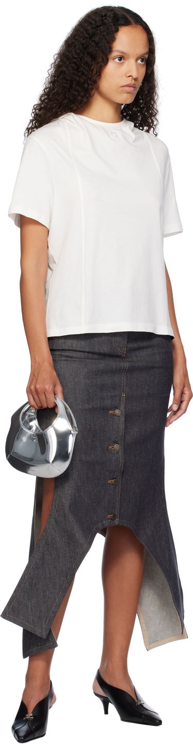 Tričko Courrèges Short Sleeve Cropped T-Shirt Biela | 424JTS159JS0175, 3