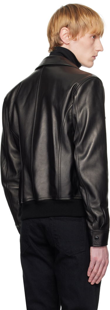 Bomber bunda Tom Ford TOM FORD Nappa Grain Collar Leather Jacket Čierna | LBS061-LMN014S24, 2