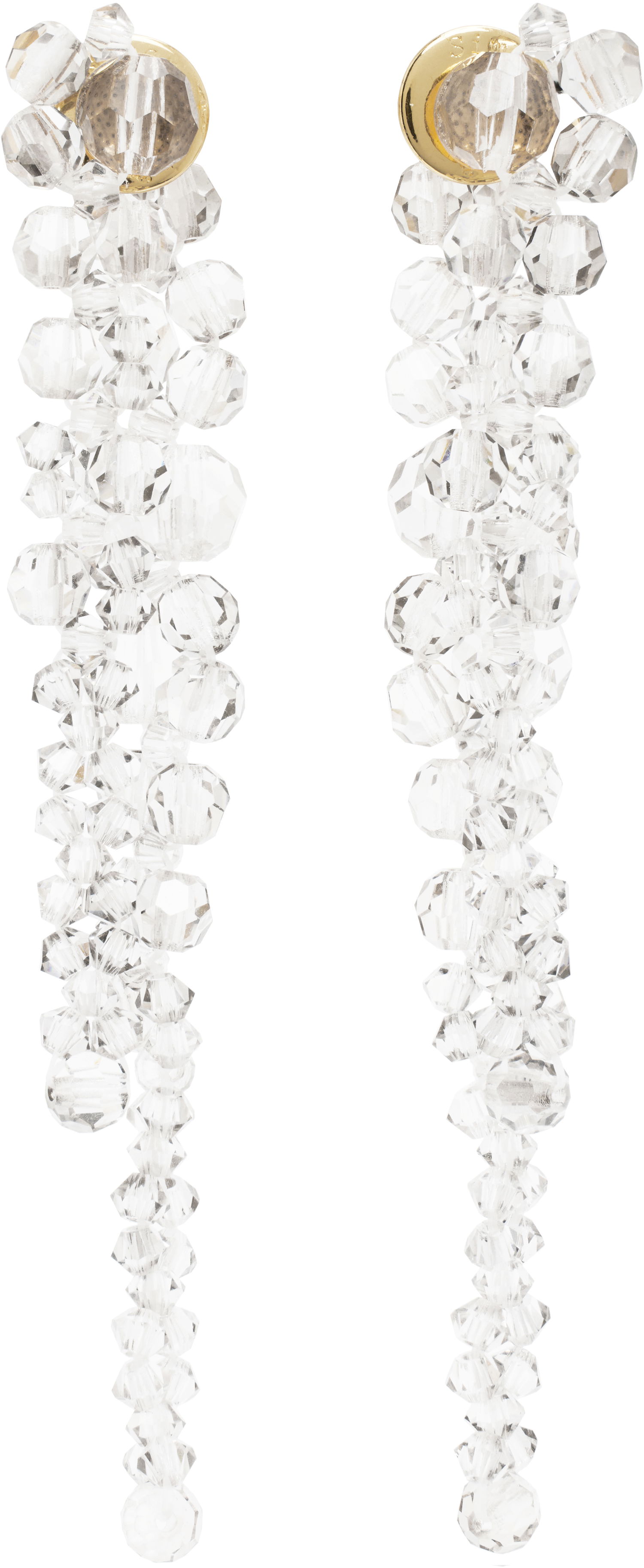 Náušnice Simone Rocha Simone Rocha Double Pierce Through Drip Earrings Biela | ERG520 0903, 0