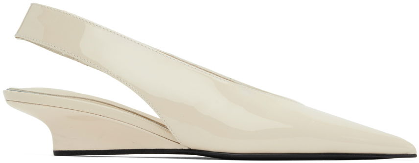 Tenisky a topánky TOTEME 'The Wedge-Heel' Slingback Pumps Béžová | 244-WAS0165-LE0091, 0