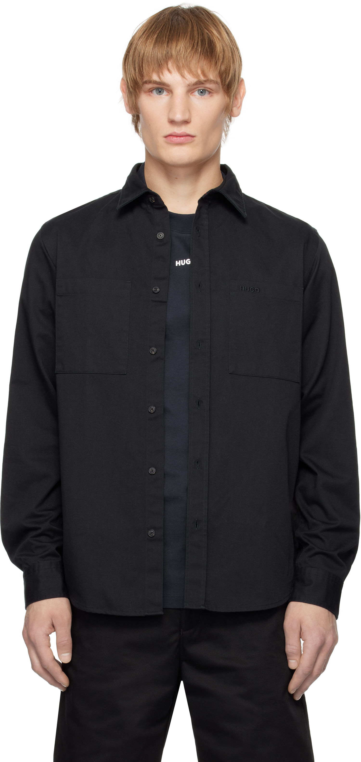 Košeľa BOSS Logo Pocket Shirt Čierna | 50541392, 0