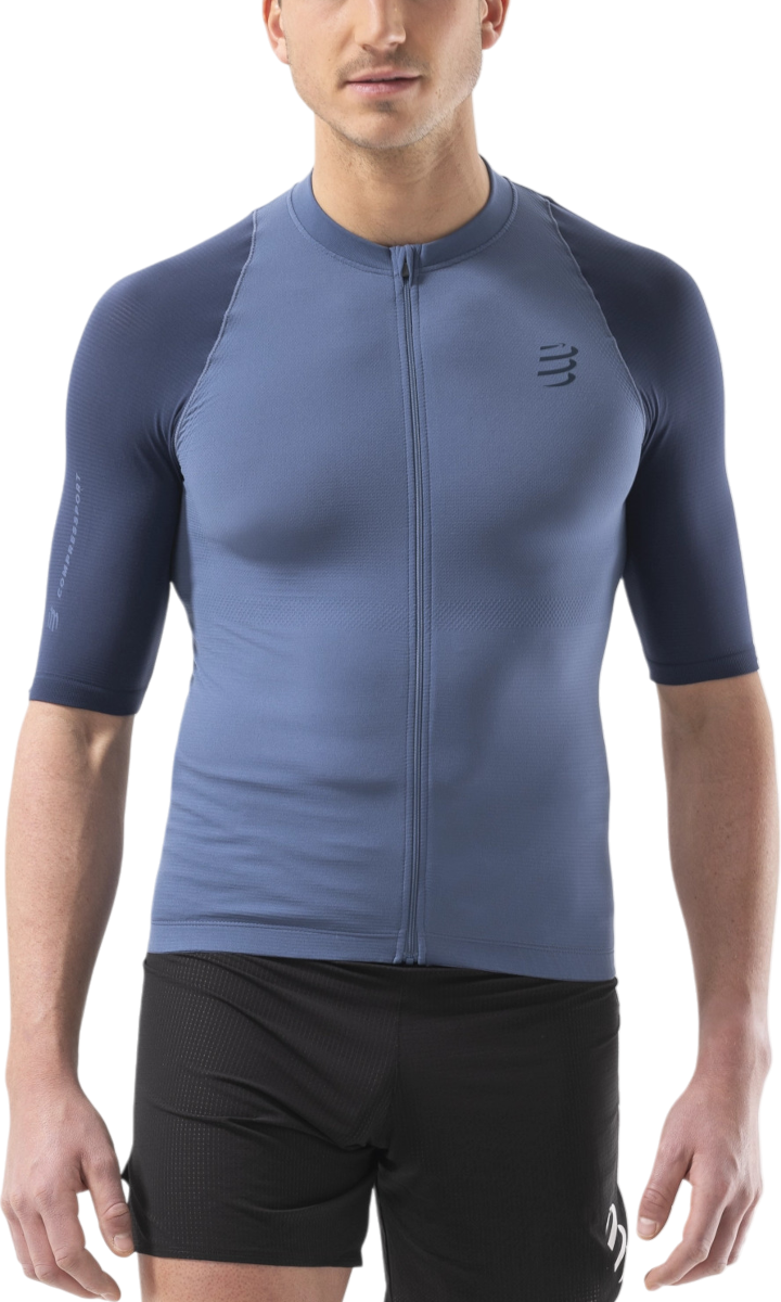Dres Compressport Trail Racing Postural Short Sleeve Top Modrá | atsm4905122, 0
