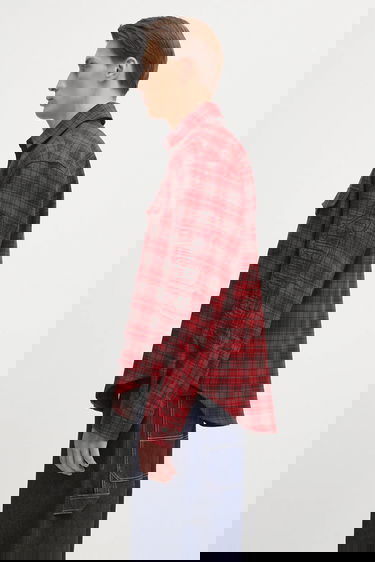 Košeľa VETEMENTS Vetements Plaid Embroidered Shirt Červená | UH76SH900BR, 4