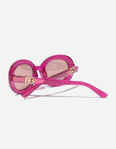 Slnečné okuliare Dolce & Gabbana Dolce & Gabbana DNA Glitter Oval Sunglasses Ružová | VG600KVN51Z9V000, 3