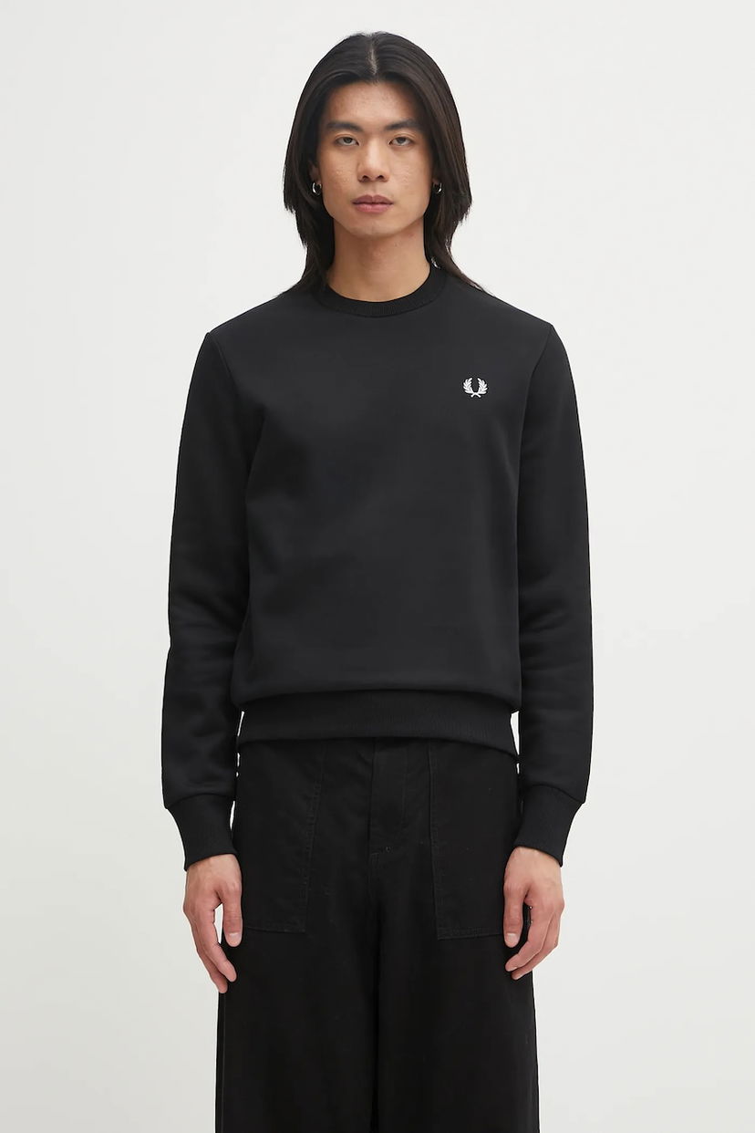 Mikina Fred Perry Fred Perry Crew Neck Sweatshirt M1369 Čierna | M1369