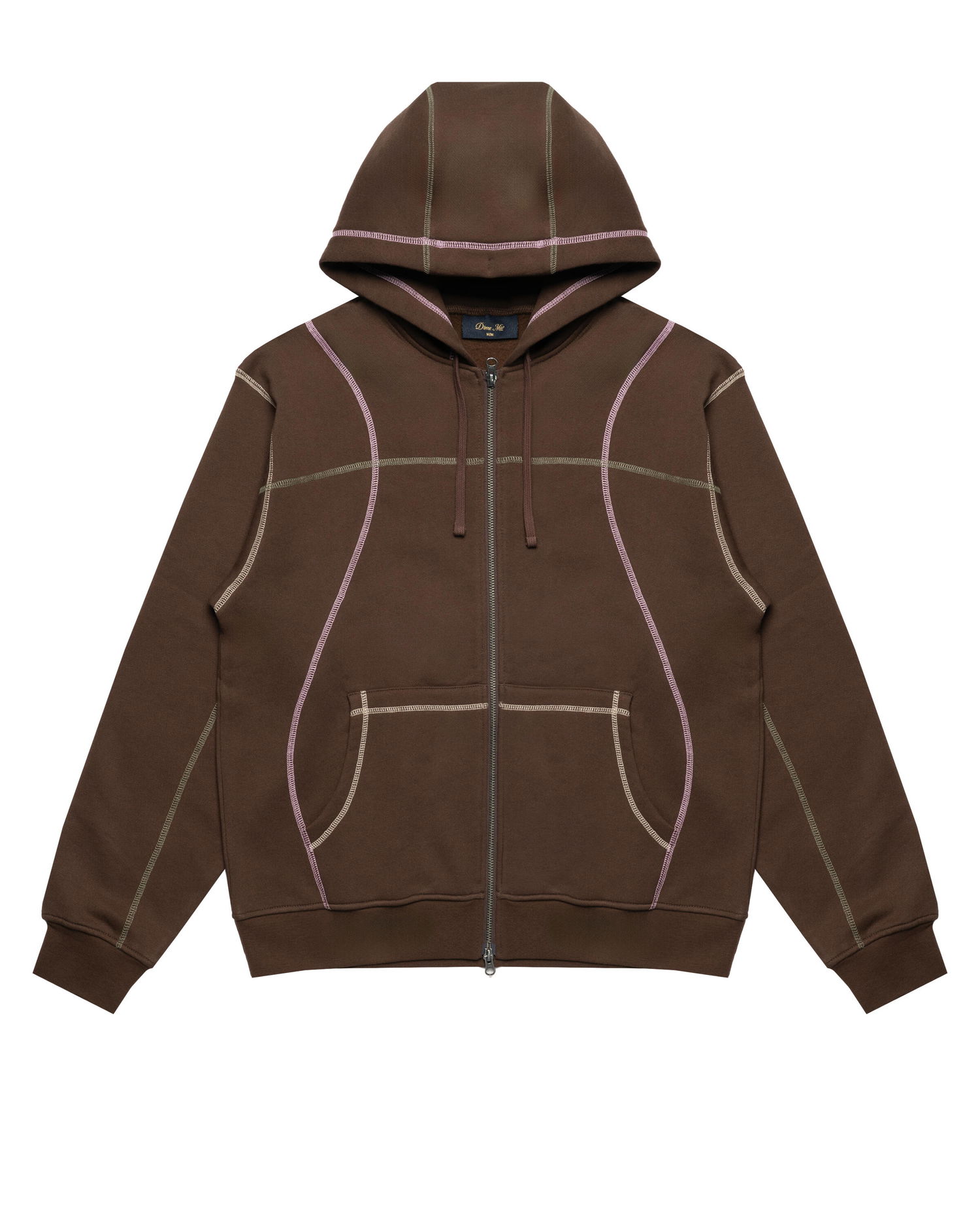 Mikina Dime Court Zip Hoodie Hnedá | DIMEHO2510BRW, 0