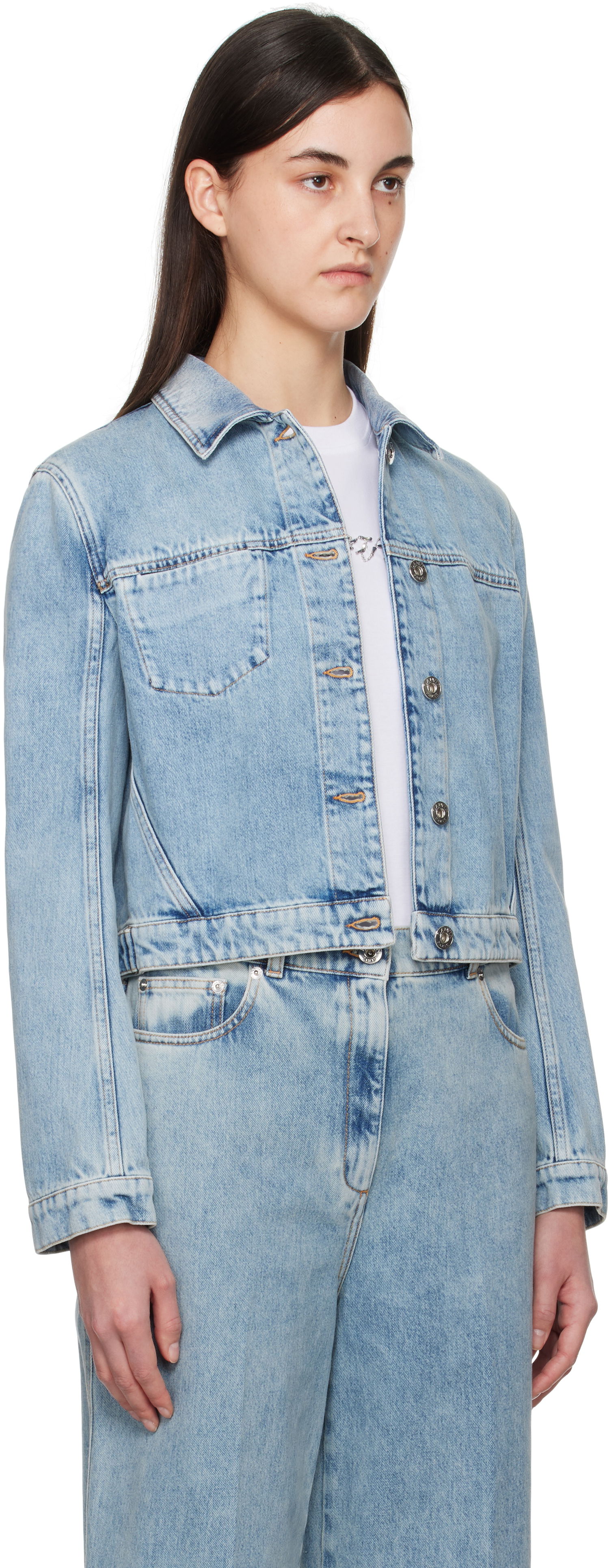 Bunda LANVIN Lanvin Short Denim Jacket Modrá | RW-JA0301-D087-P25, 1