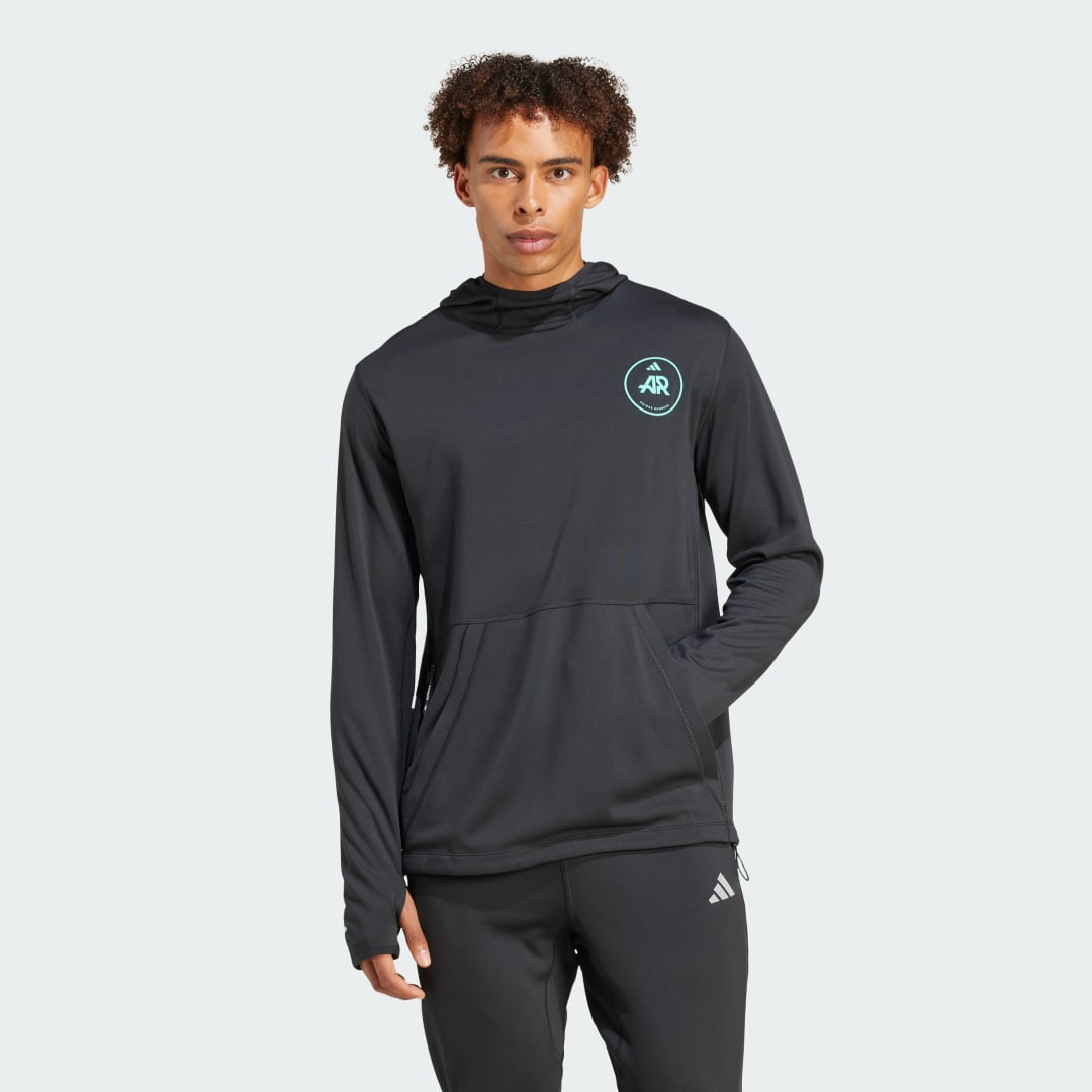 Mikina adidas Performance Men's Running Hoodie Čierna | IW9274, 0