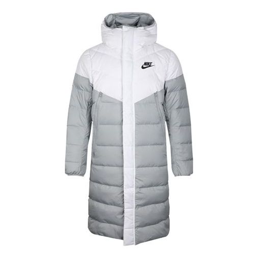Parka Nike Sportswear Windrunner Down Fill Long Hoodie Down Jacket Šedá | AA8854-101