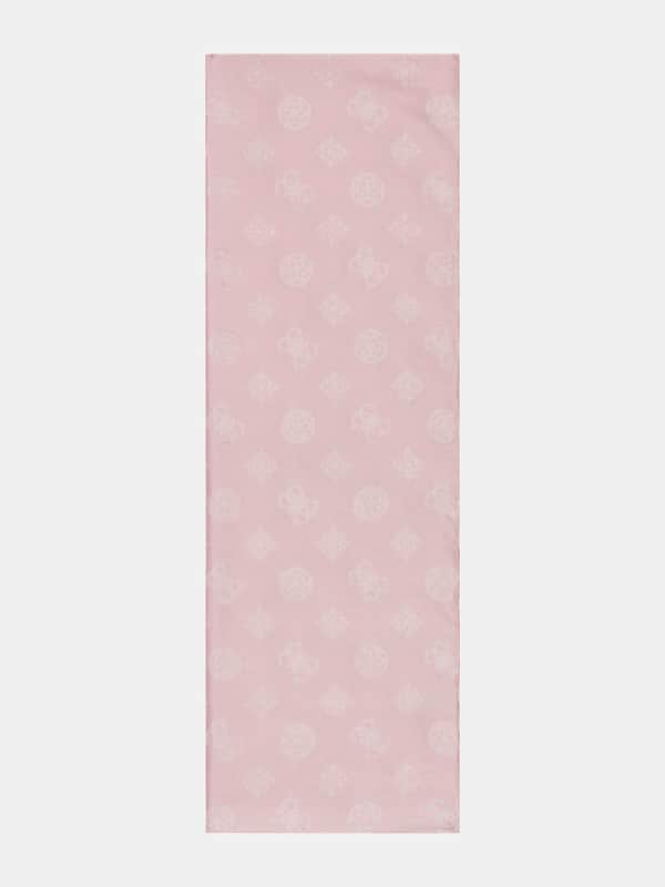 Šál GUESS Jorah 4G Peony Logo Scarf Ružová | AW5151COT03