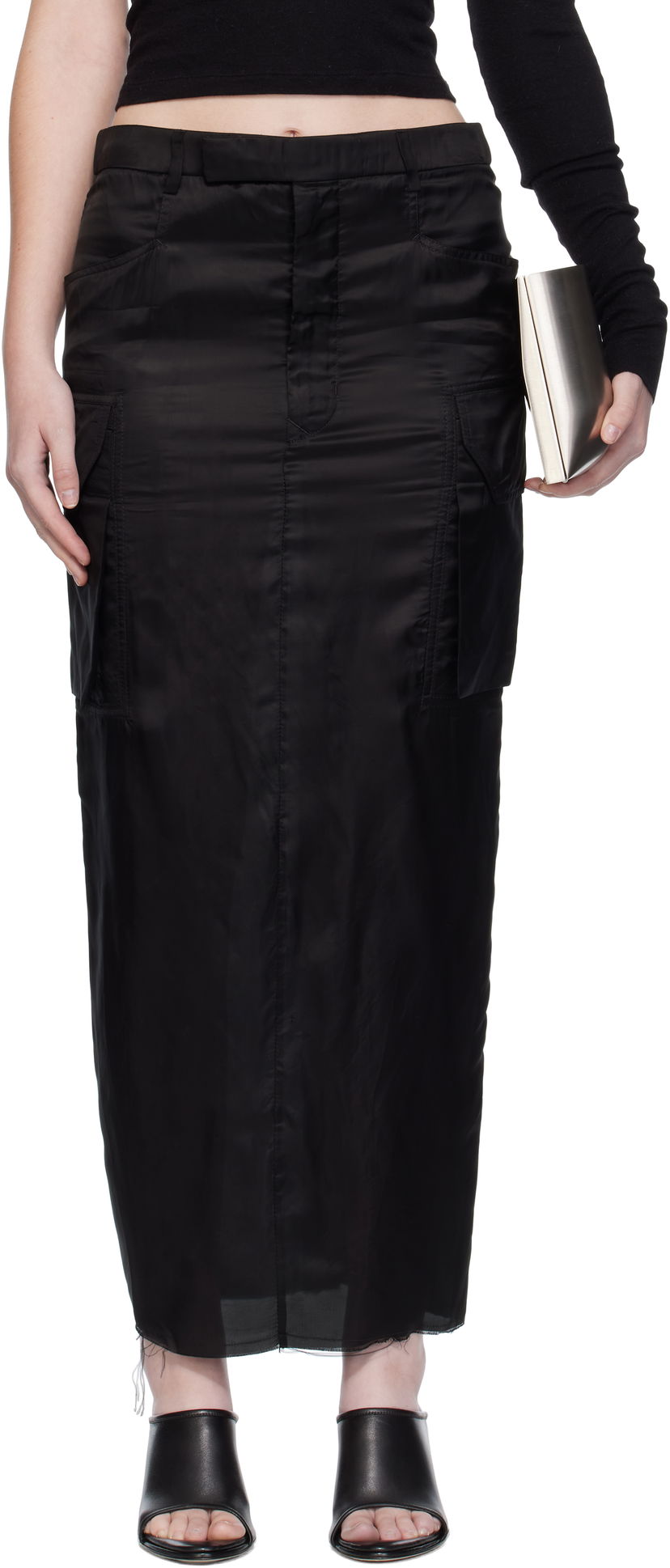 Sukňa Rick Owens Rick Owens Firbanks Midi Cargo Skirt Čierna | RP02E4379 K