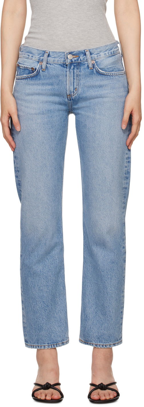 Džínsy AGOLDE AGOLDE Amber Straight Leg Jeans Modrá | A9151B-1535, 0