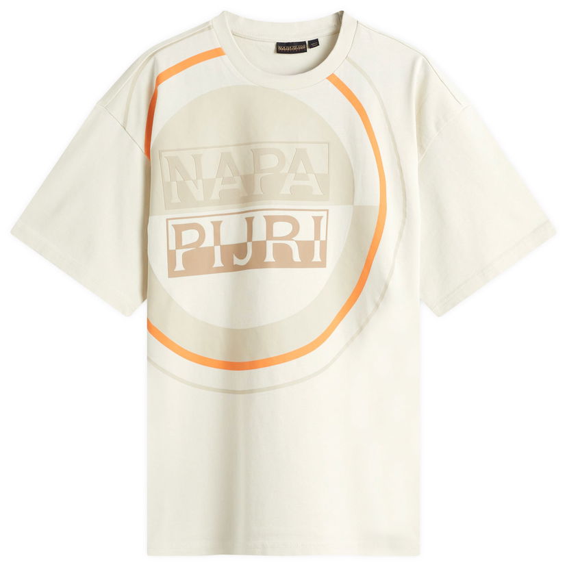 Tričko Napapijri Napapijri Premium Macro Dimension Print T-Shirt, Size Large Béžová | NP0A4IEEN1J1