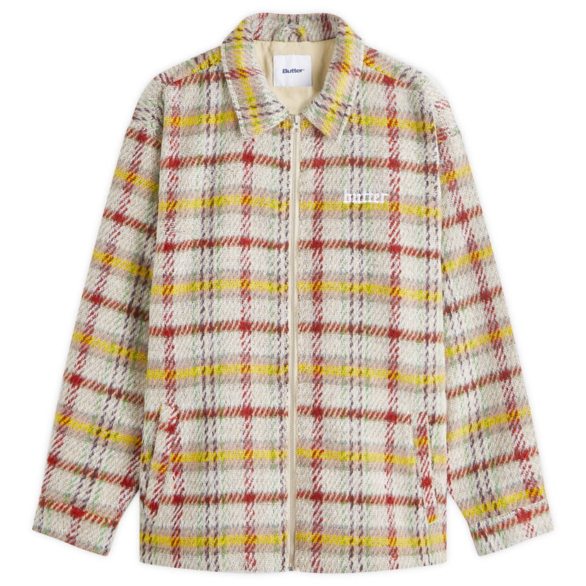 Bunda Butter Goods Heavy Plaid Jacket Vínová | BGQ224D12801