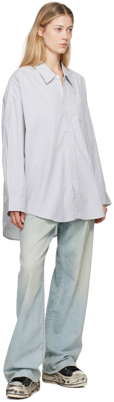 Džínsy R13 R13 Damon Pleated Wide Leg Jeans Modrá | R13W3147-D897A, 3