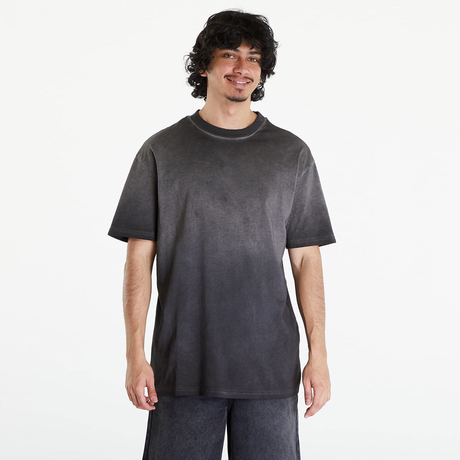 Tričko Urban Classics Oversized Sun Bleached Tee Black Čierna | TB6415-00007, 0