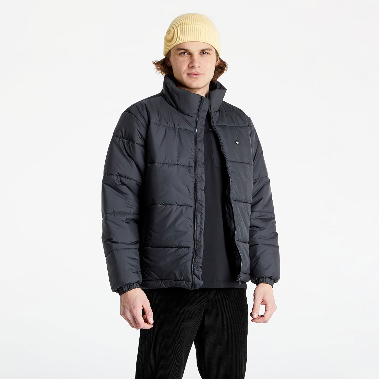 Prešívaná bunda adidas Originals Padded Stand-Up Collar Puffer Jacket Čierna | H13551, 0