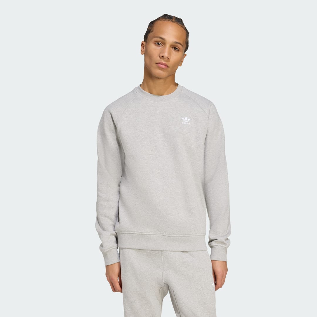 Mikina adidas Performance Trefoil Essentials Crew Sweatshirt Šedá | JY6140, 0