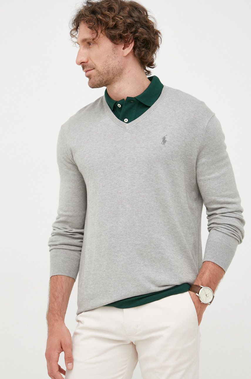 Mikina Polo by Ralph Lauren Classic-Fit V-Neck Pullover Šedá | 710670789002, 0