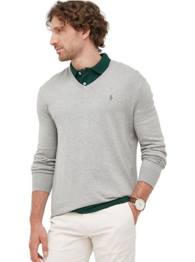 Mikina Polo by Ralph Lauren Classic-Fit V-Neck Pullover Šedá | 710670789002